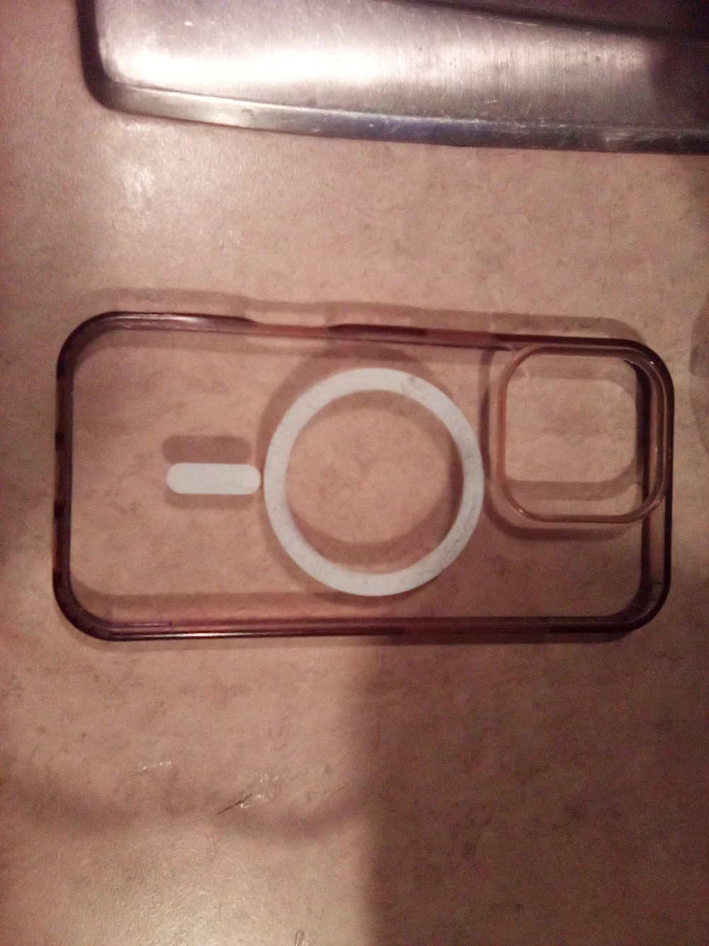 Apple Clear MagSafe Compatible iPhone Case with Rose Tint
